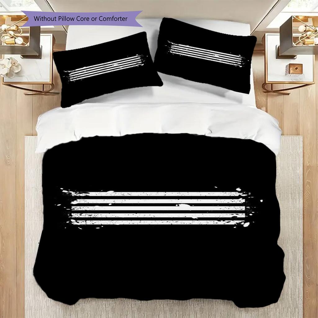 Bold Expressions Big Bang Era Bedding (1 * Duvet Cover + 2 * Pillowcase, Without Core) 2D Flat Bedding Set Duvet Cover and Pillowcase