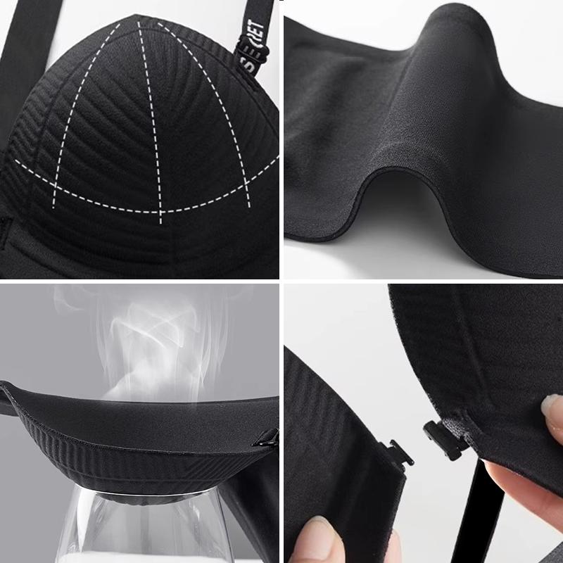 Women's Front Closure Push-Up Bra Sexy Underwear Seamless Push Up Bra Fashion T Back Brassiere Ladies Lingerie