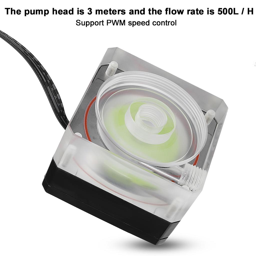 Vannkjølingspumpe Ultratynn PMMA PWM Hastighetskontroll 3 Meter Løftehøyde 500l T 4cm Tykkelse