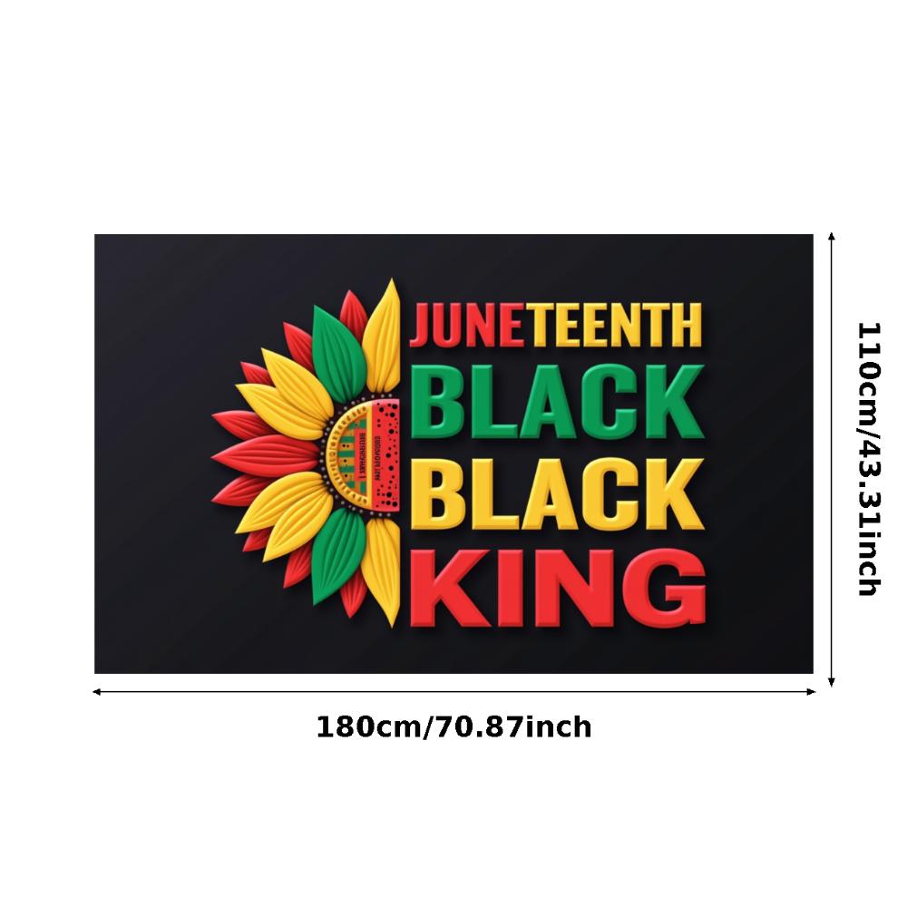 Sunflower Design Juneteenth Banner Black Culture Banner Freedom Day Banner for Community Events Equality March Event Decoration