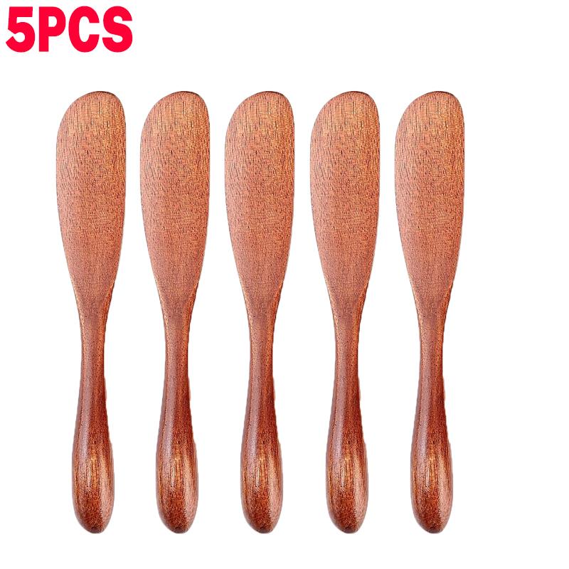 Phoebe Wood Butter Spreader Japanese Style Flat Thin Blade for Jam Cheese Toast Smooth Polished Handle Kitchen Gift Rustic 1