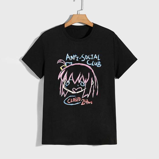 T-shirt in Puro Cotone di Alta Qualità Stampa Kessoku Band T-shirt Uomo Donna Quotidiana Casual Comfort Magliette Anime Giapponese Manica Corta Top