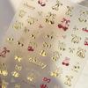 Fruit 5D Nail Art Sticker Apple Strawberry Cherry Love Hearts Bowknot Stars Cartoon Butterfly Manicure Decal DIY