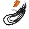 Retro Black Beaded Necklace: High-End Luxury, Cold Style for Women