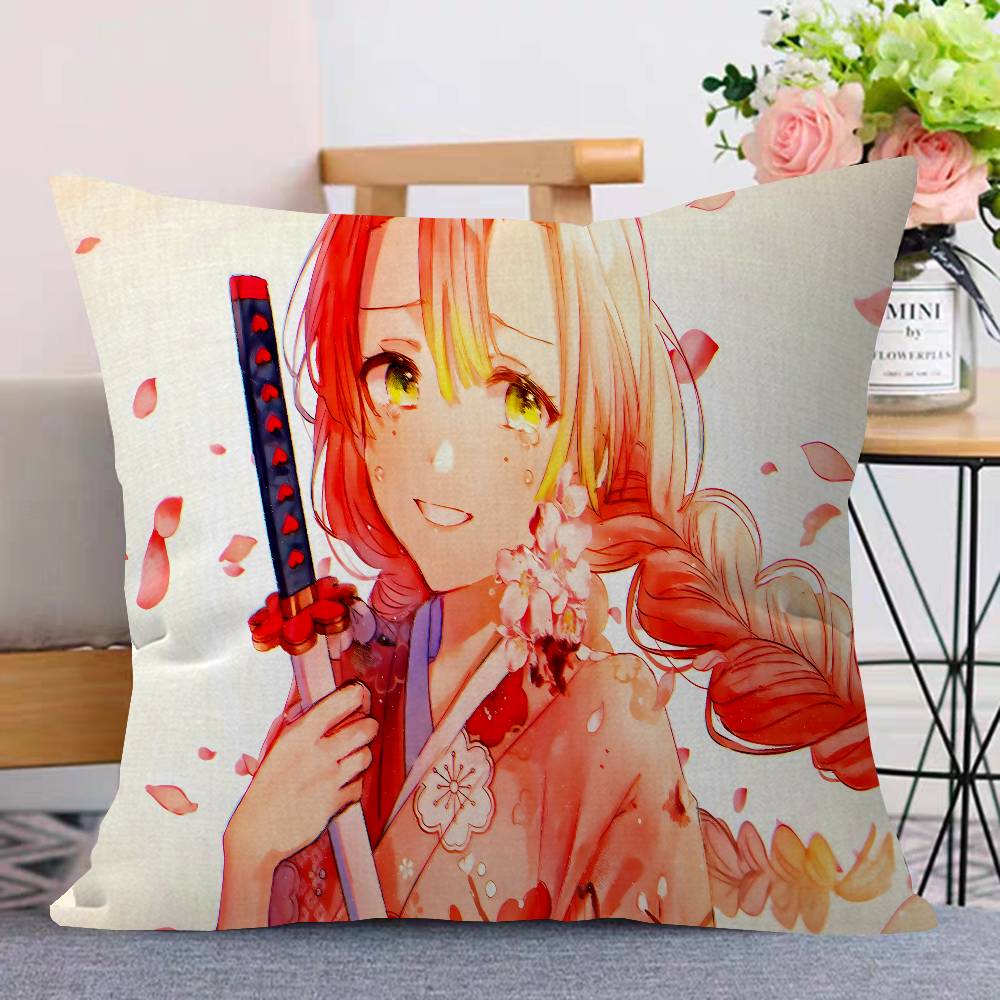 Demon Slayer Kimetsu Kanroji Mitsuri Maple Design Cushion Cover Happy Autumn Harvest decor Holiday Decorati Pillow Cover