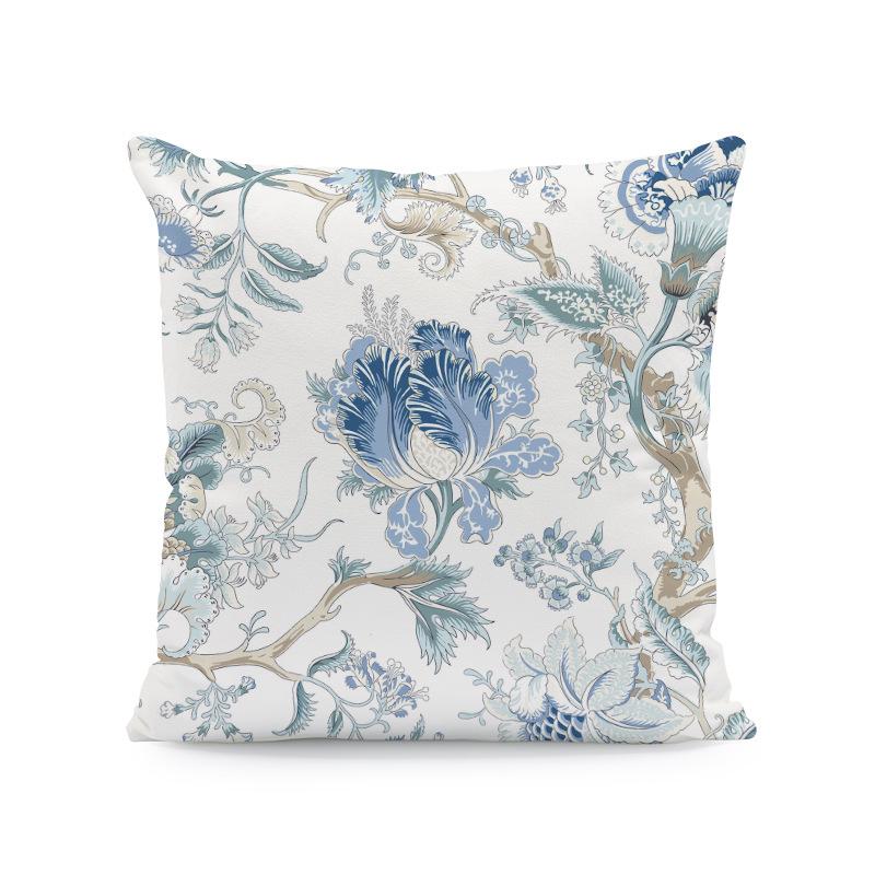 18x18 Watercolor Floral & Butterfly Pillow Cover for Spring/Summer Farmhouse Decor