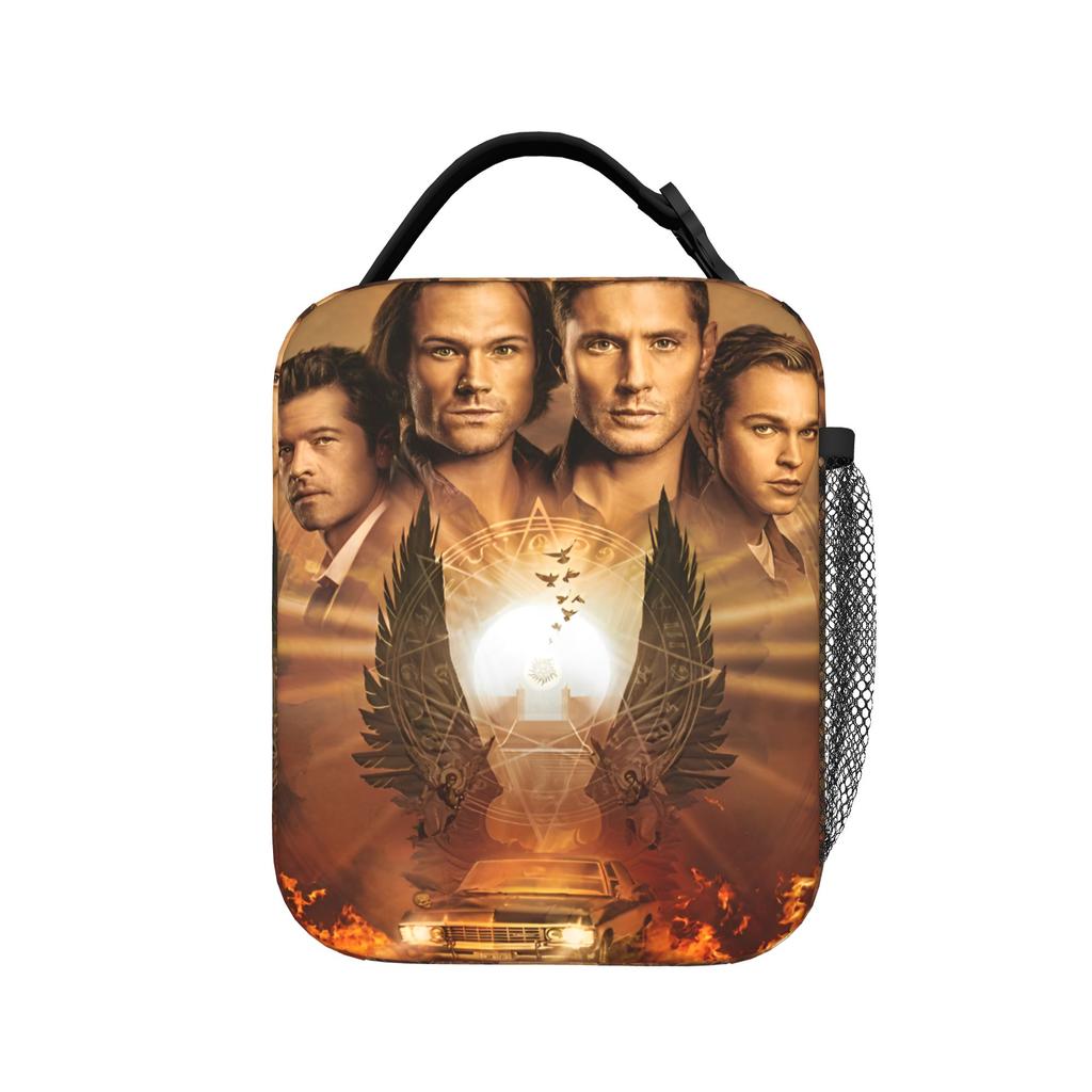 Supernatural Dean Sam Insulated Lunch Bag Portable TV Lunch Container Thermal Bag Tote Lunch Box Work Outdoor Food Storage Bags