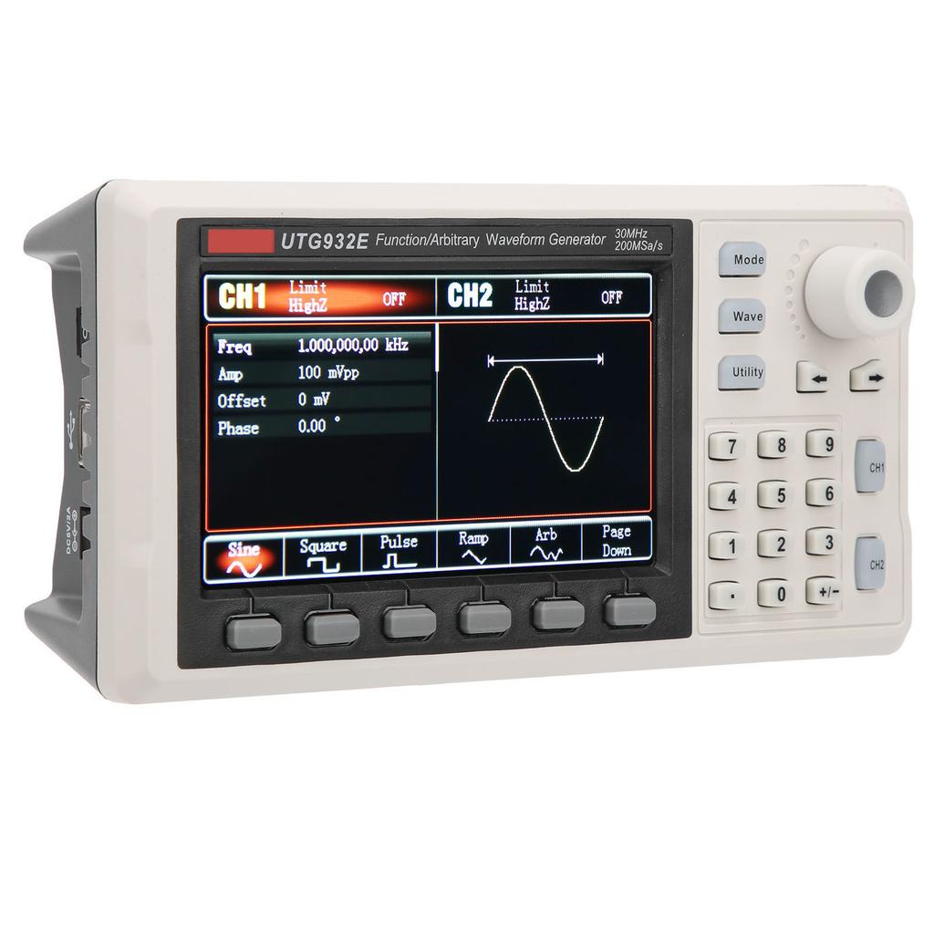 UTG932E Function Signal Generator Dual Channel Waveform Generator 30MHz 200MSa s Sampling RateEU 100‑240V