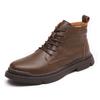 Herren High Street Style Herbst Casual Herren Mid-Top Rindsleder Amerikanische Workwear Schuhe High Top Lederschuhe Schneestiefel