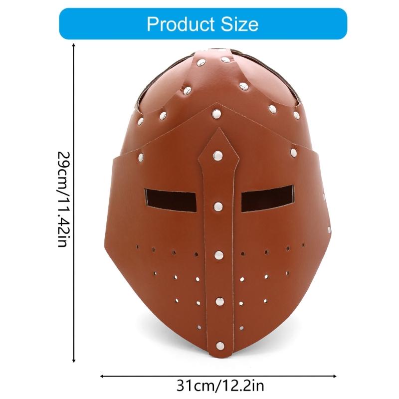 Templars Crusader Knights Helmet Wearable Adults Medieval Costumes Full Face Mask for Halloween Cosplay Party Roleplay