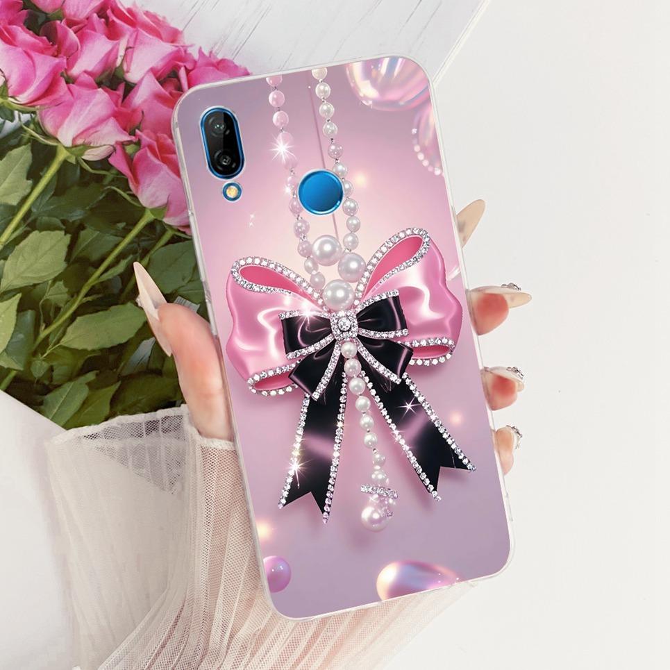 Luxury Flower Butterfly Bow Pattern Casing For Huawei Nova 3e 3i Back Cover Clear Soft Silicone Phone Case For Huawei P20 Lite