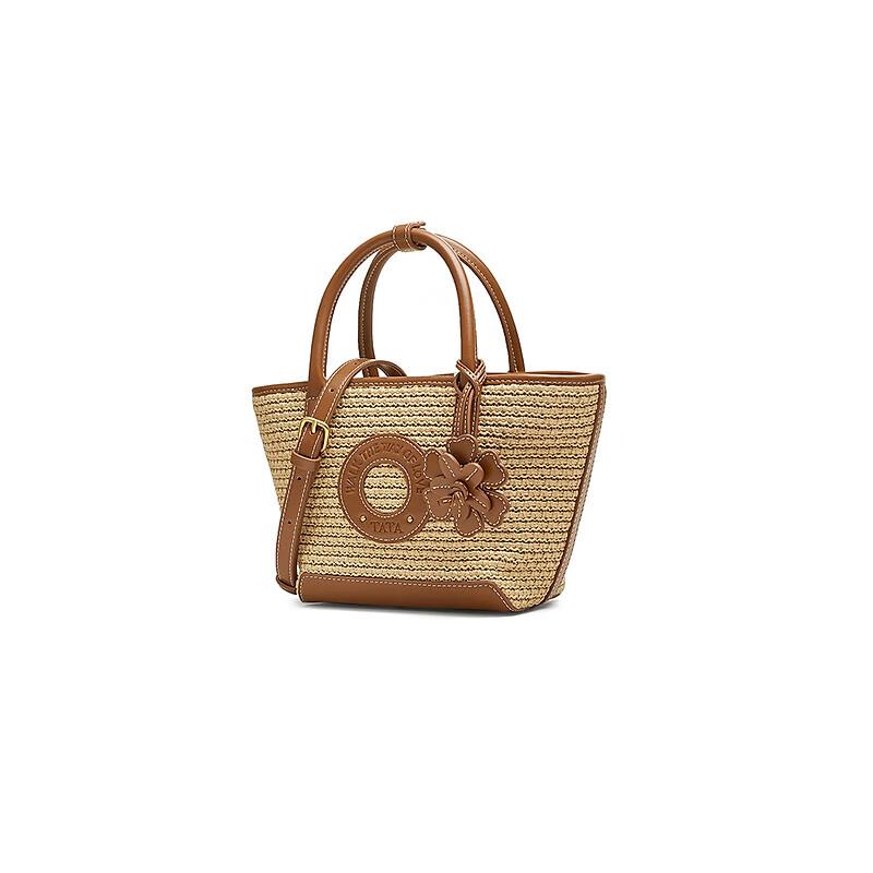 TATA Elegant Woven Bucket Bag One Size