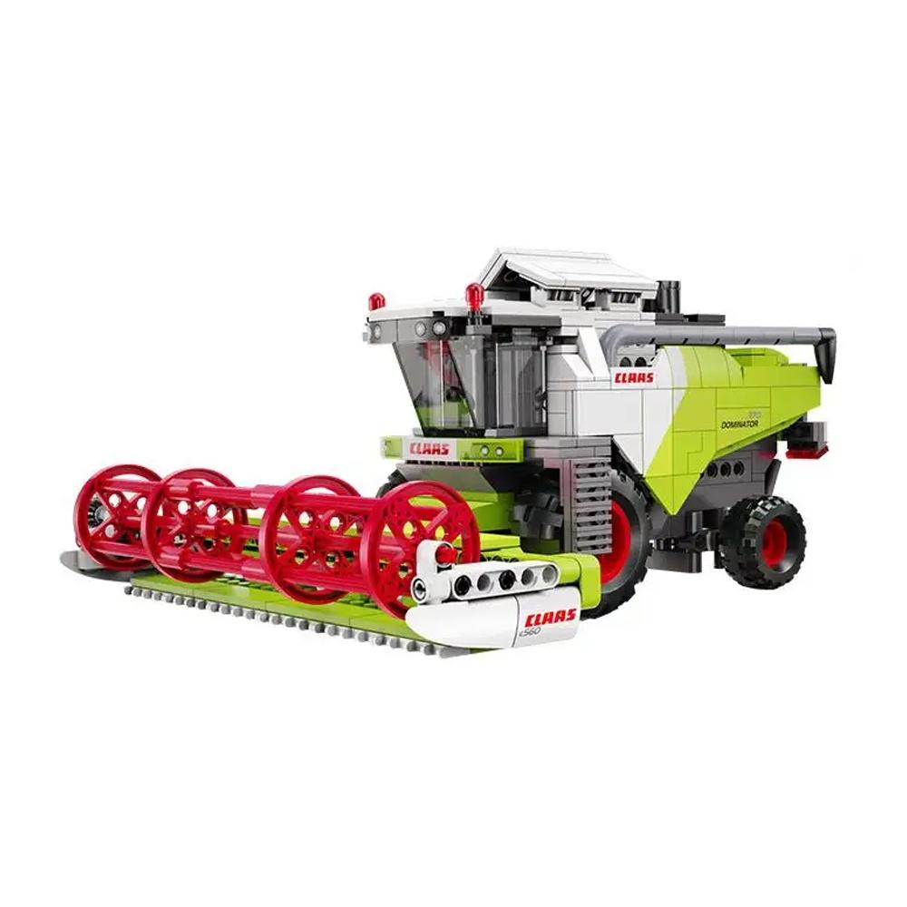 CLAAS Dominator Colheitadeira Blocos de Construção Conjuntos Veículo Agrícola Montagem Kit Modelo de Tijolos Meninos Brinquedo DIY Adultos Presente para Criança 384 PEÇAS black