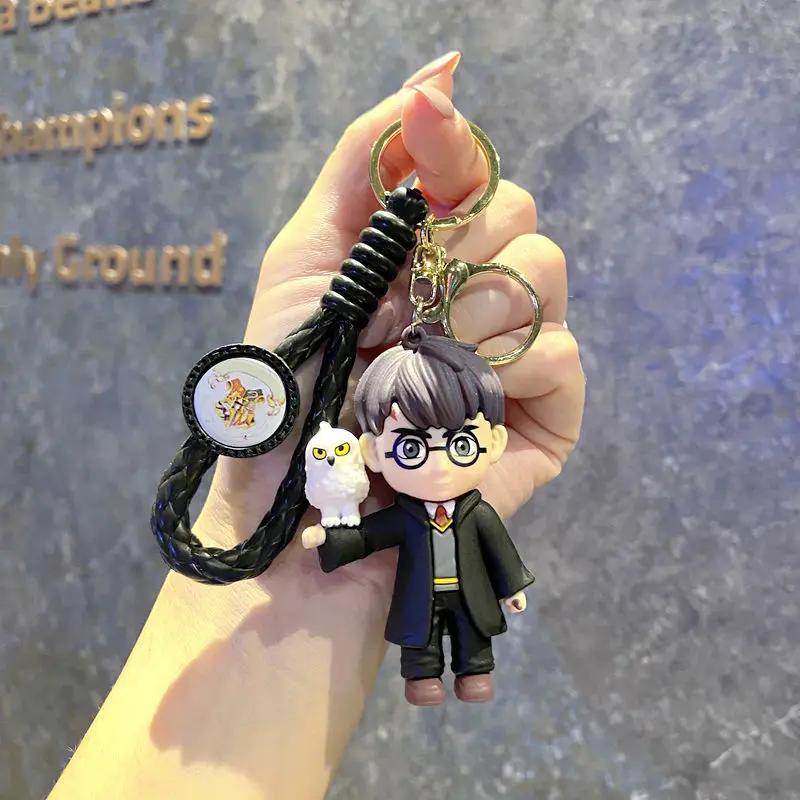 Non-Toxic .Harry Hogwarts Keychain Cute Cartoon Character Car Hanging Ornament Backpack Gift For Fans Kids Bag Keys Bag Decoration