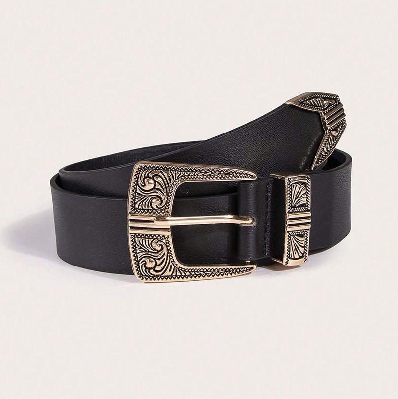 Bohemian Retro Womens Wide Leather Belt With Round Metal Closure For Festival Artwear And