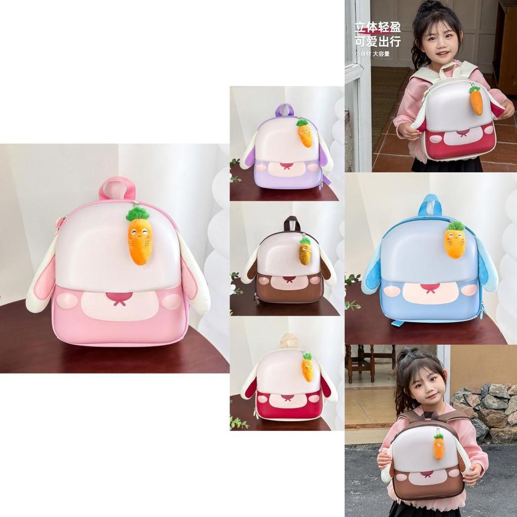 Adorable Cartoon Bunny Kids Backpack Lightweight Oxford Cloth For Boys And Girls