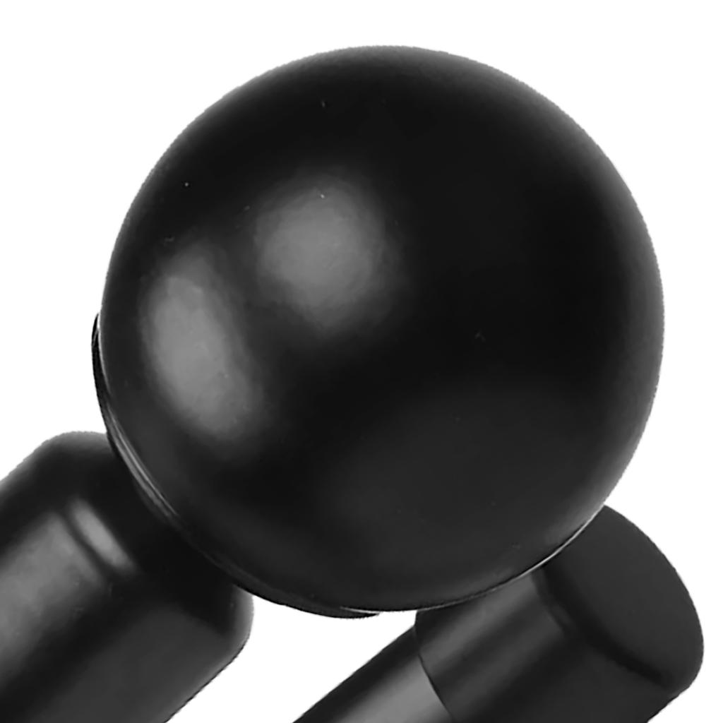 Doppelte Gardinenstange Modern Stabil Metall Kugelende Ausziehbar Doppelte Vorhangstange für Küche Schlafzimmer Fenster Büro Schwarz