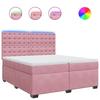 Maison Exclusive - Sommier à lattes de lit avec matelas Rose 200x200 cm Velours