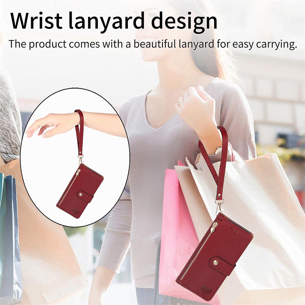 Zipper Leather Wallet Case For ZTE Libero 5G IV Blade V41 Smart A34 A35 Lite A35 Core A72S A75 V60 Vita Anshin Family Back Cover
