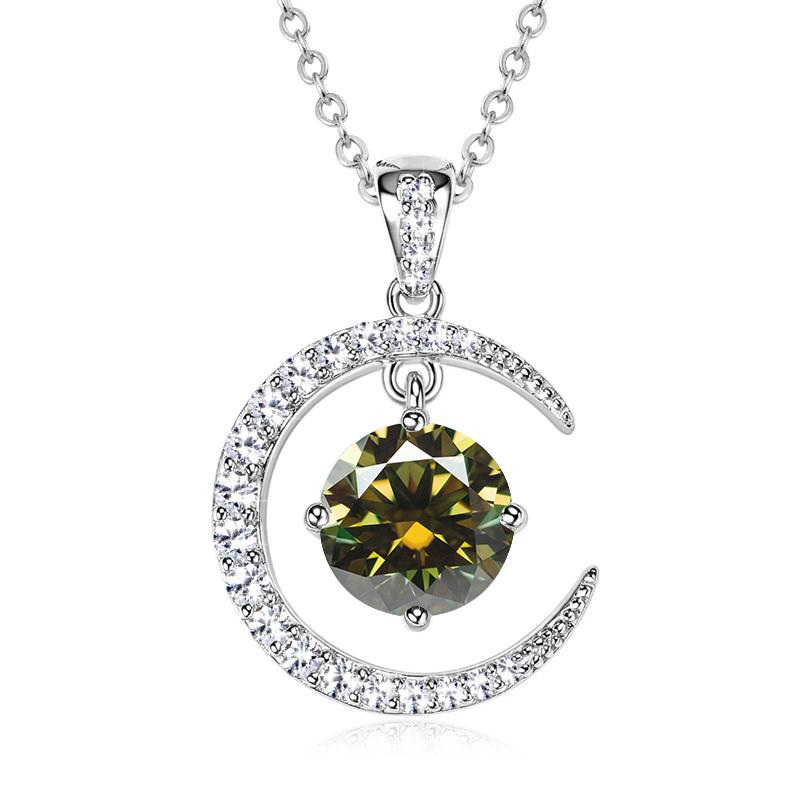 Sterling Silver Moissanite Necklace for Women High-end Design Pendant Niche Smart Clavicle Chain Female Fine Jewelry