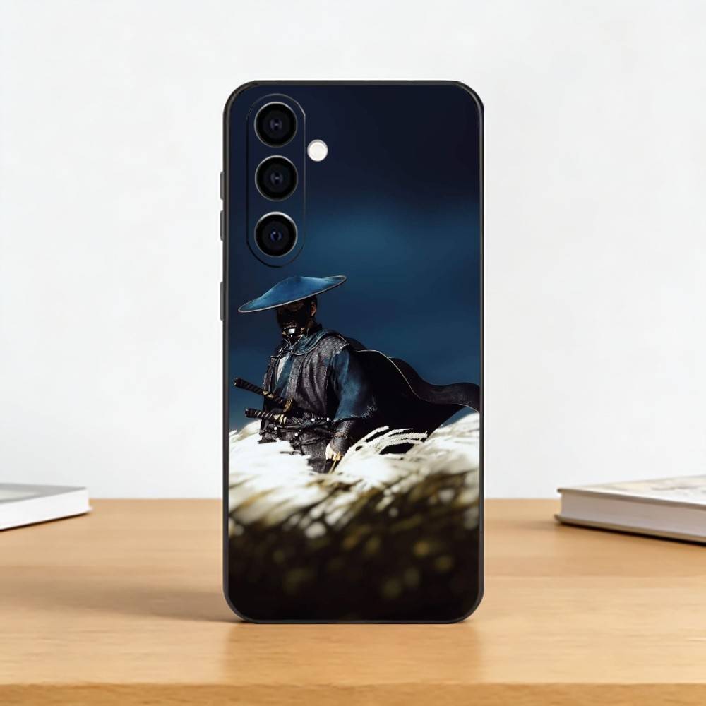 Game G-Ghost Of Y-Yotei Phone Case For Samsung Galaxy A73,A72,A71,A70,A53,A52,A51,Soft Silicone Black Cover