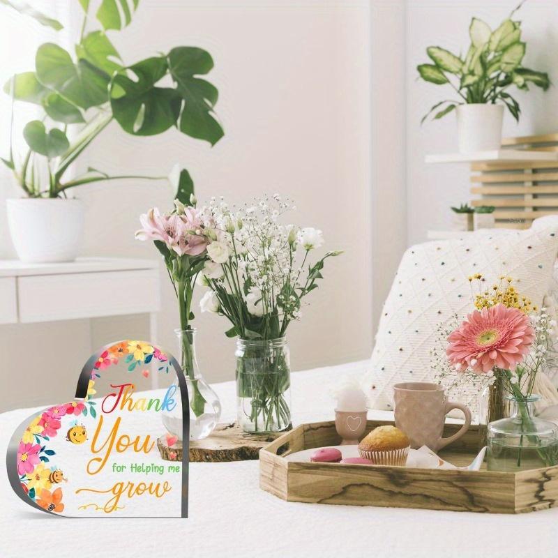 "Thank You for Helping Me Grow" Teacher Keepsake - 3.9x3.9 Inch Appreciation Gift