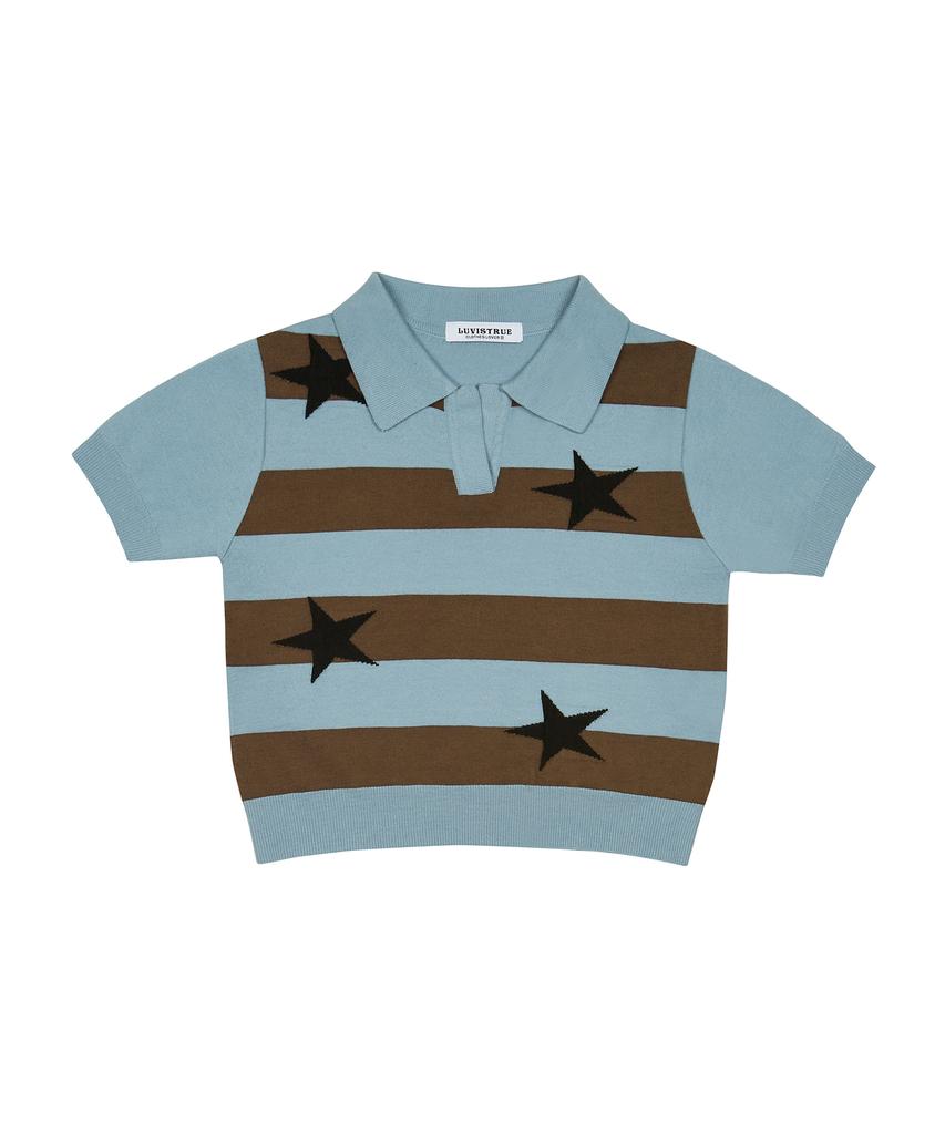 LUVISTRUE Py Star Collar Knit(Sky Blue)