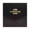 Coach Flap Card Case 10 Classic Horse And Carriage Logo Coated Canvas Wallet Card Holder Women Wallet Black CZ272-IMXAQ