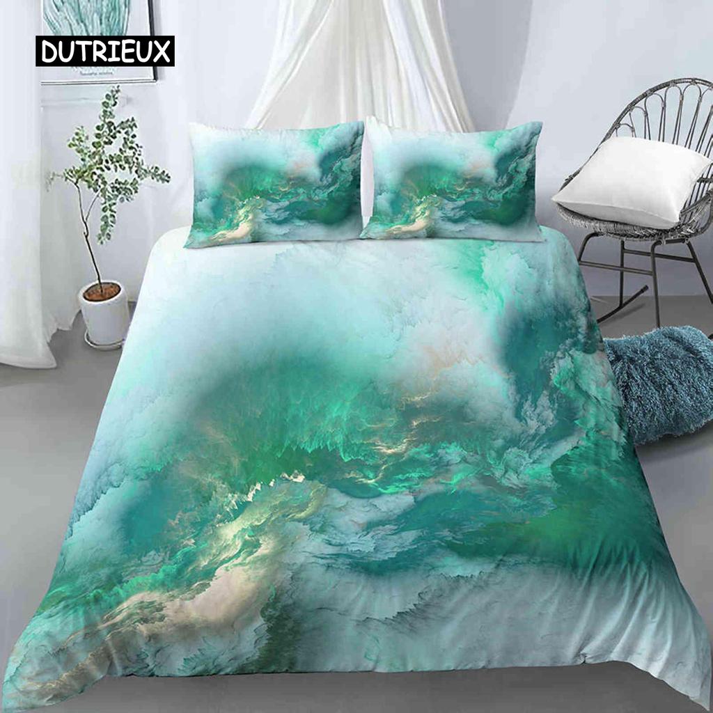 Cloud Duvet Cover Set Microfiber Universe Outer Space Sea of Cloud Mystic Bedding Set Abstract Pattern King Twin Comforter Cover