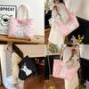 Cute Dog Tote Bag With Embroidered Heart For Daily Commuting And Street Style