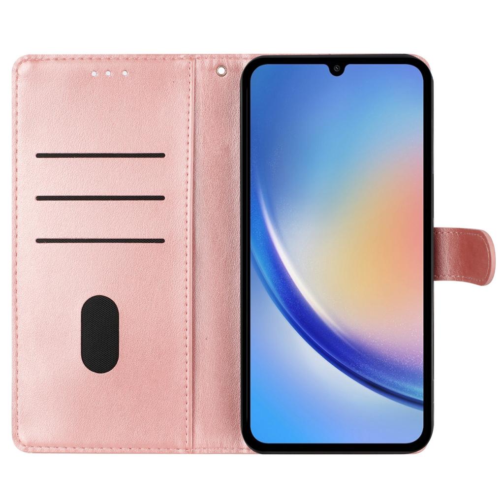 For Samsung Galaxy S24+ Case Butterfly Floral Imprint Leather Phone Cover with Wallet