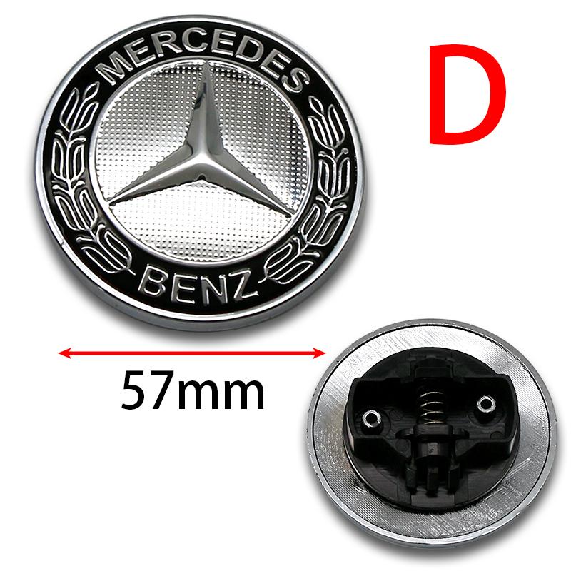 AAVX1 1pc 57mm ABS Car Front Hood Logo Emblem for Mercedes Benz AMG W204 W205 W212 W213 W177 W246 GLA GLC CLA Bonnet Badge Accessory