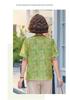Retro Chinese Style Two-Piece Summer Outfit for Middle-Aged Women (40-60) - Short Sleeve Mother's Day Set