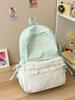 Schoolbag milk fufu plaid lace sweet girl wind backpack high value student party holiday travel cute backpack