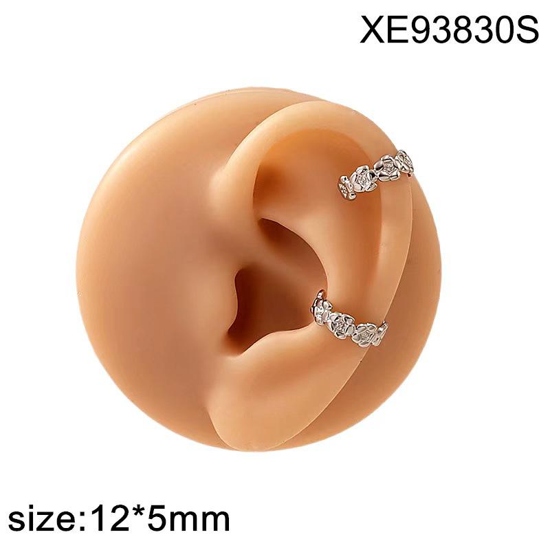 Retro Style Titanium Steel Earrings: Colorfast Light Luxury Women s Open Ear Cuff Jewelry