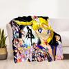 Deka s potiskem Sailor Moon Pretty Soldier Ultra lehká měkká plyšová deka z flanelu na rozkládací pohovku Pohovka Kancelářské dárky