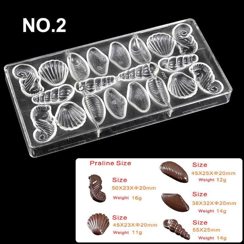 Molde de Chocolate de Policarbonato Herramientas de Repostería Para Decoración de Pasteles Repostería Horneado Molde de Caramelo de Chocolate Utensilios para Hornear