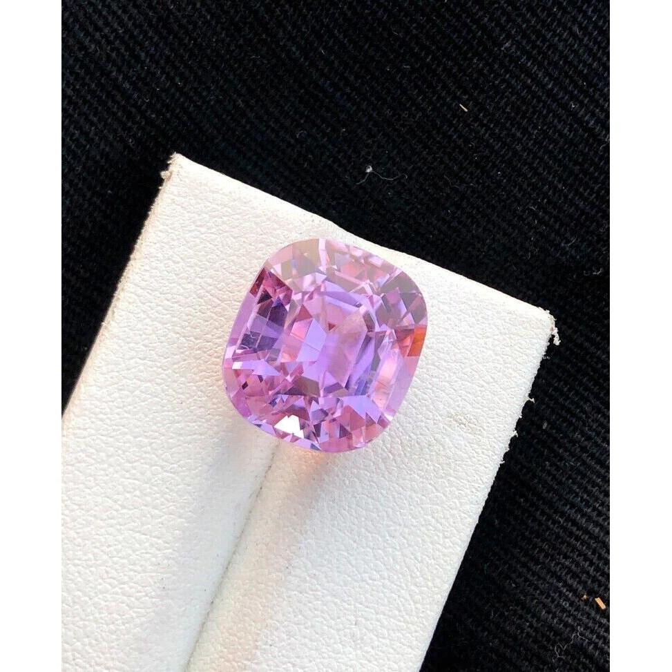 13 Cts Natural Pink Kunzite Certified Cushion Cut Kunzite Loose Gemstone