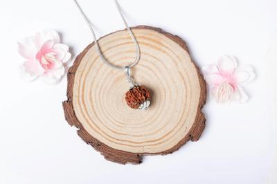 Doğal Nepal 8 Mukhi Rudraksha 925 Gümüş Kolye | Engel Kaldırma, Başarı ve Koruma için Organik ve Laboratuvar Sertifikalı Manevi Boncuk