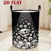 1pc Round Dirty Laundry Basket with Diamond Scattered Light Beam Pattern | Contemporary Canvas Organizer Basket Suitable for Storing Clothes/Books, Wi