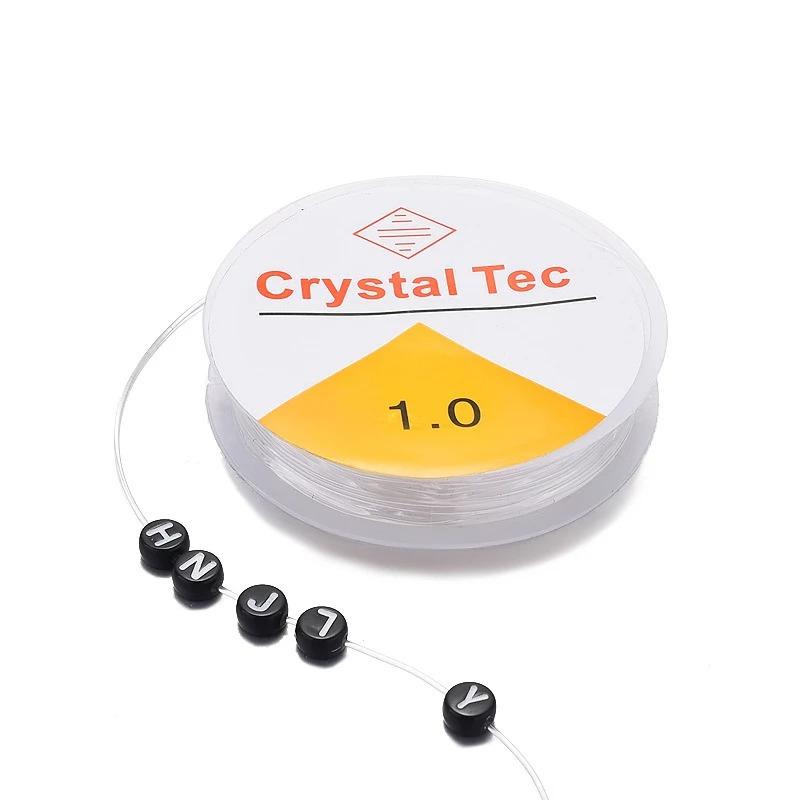 0.4/0.8/1mm 2PCSTransparent Elastic Rope Round Crystal Line Rubber Cord For Jewelry Making Supplies DIY Beading Bracelet