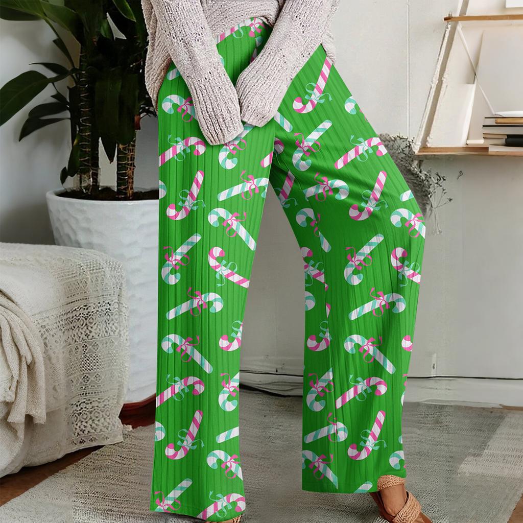 Pajama Pants, Sleepwear, Casual Drawstring Elastic Waist Pants, Comfortable Straight-leg Loose Pants