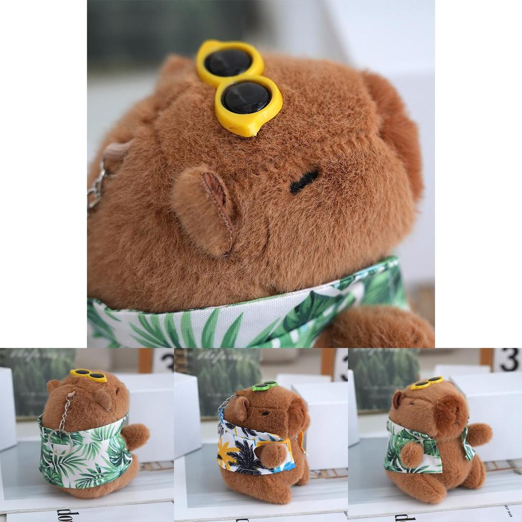 Delightful Capybara Plush Toy Keychain Fluffy Companion For Backpack And Bag Decor