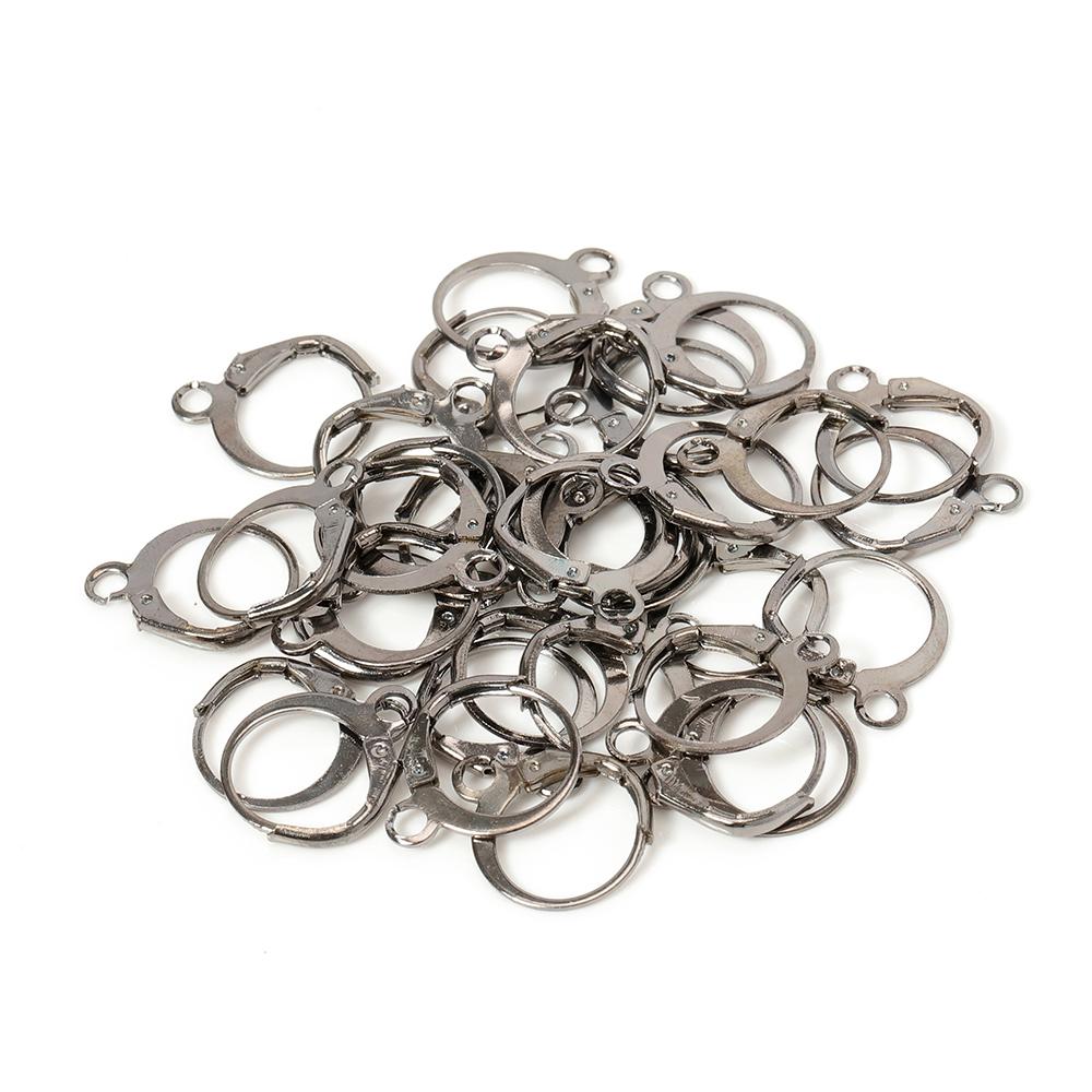 50pcs Earring Hook French Earrings Earwire Fitting 13x15mm Ear Setting Base Accessories for Craft Jewelry Making Components DIY