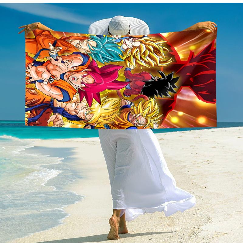 1pc Dragon Ball1 Beach Towel, Comfortable and Thick, and Swimming/Bath/Picnic/Camping Towel, Suitable for Seaside Beaches