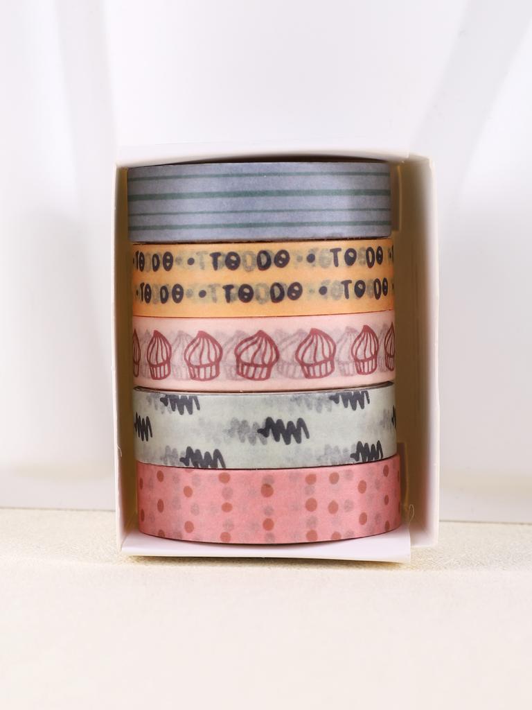 5 rolek/Pudełko Urocza Kolorowa Taśma Washi Taśma Maskująca Materiały do Scrapbookingu Artykuły Szkolne Prezenty Urodzinowe Dla Przyjaciół Taśma Washi