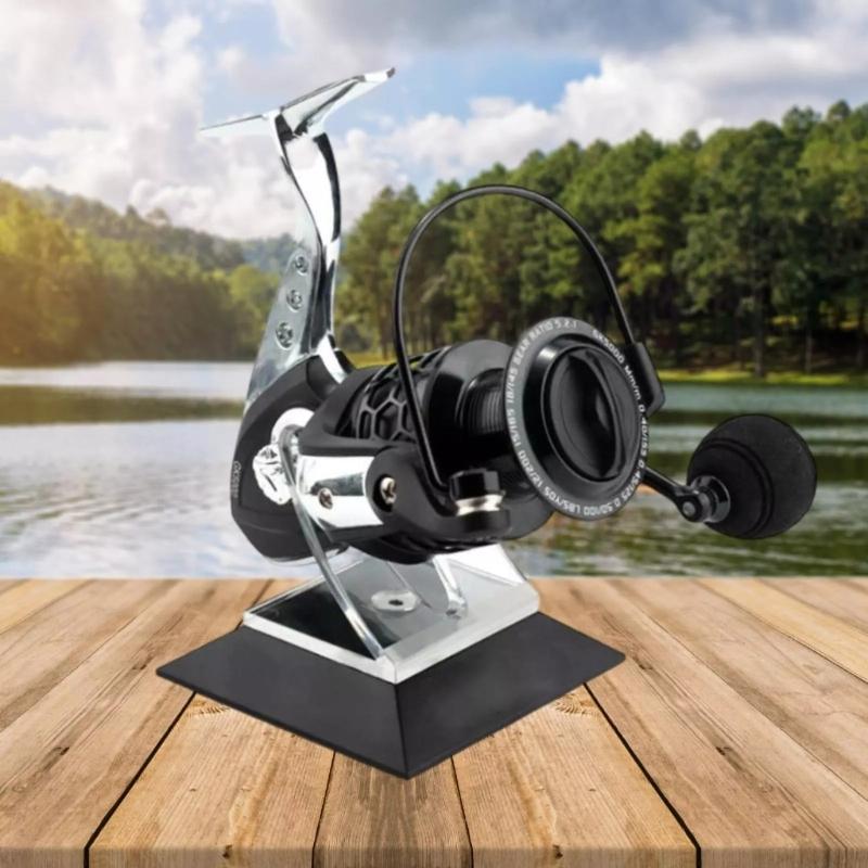 Fishing Reel Display Rack Baitcasting Fishing Reel Rotating Wheel Holder Fishing Tackle Rack Acrylic Reel Display Rack