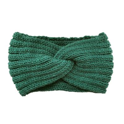 Unisex Wide Knit Headband, Cozy Warm Hair Accessory for Fall Winter, Green 22