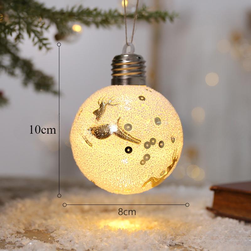 Feiertags-Tischschmuck Weihnachts-Atmosphärendekorationen Weihnachts-Holzhaus-Anhänger, die Licht aussenden können Kreatives Handwerk