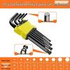 9-Piece Ball End Hex Key Set - Hexagonal 6-Point Screwdriver Wrench